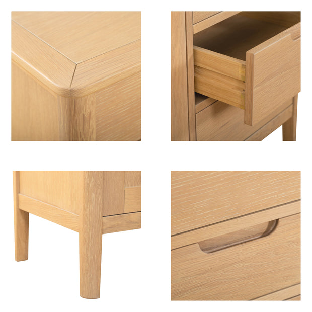 Bergen Oak Double Wardrobe With Drawer