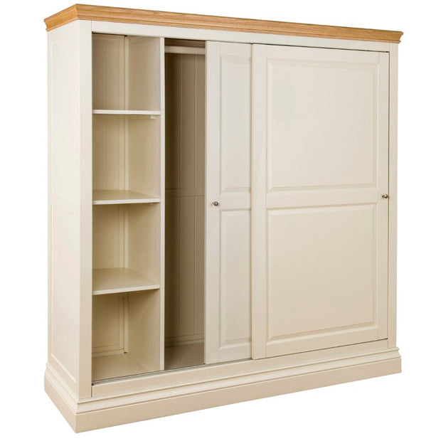 Lundy Painted Sliding Double Wardrobe