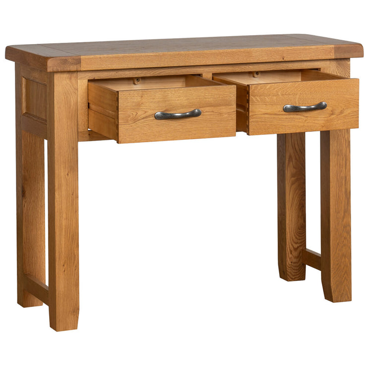 Somerset Oak 2 Drawer Console Table