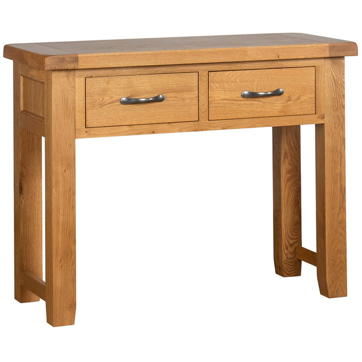 Somerset Oak 2 Drawer Console Table