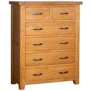 Somerset Oak 4+2 Chest of Drawers