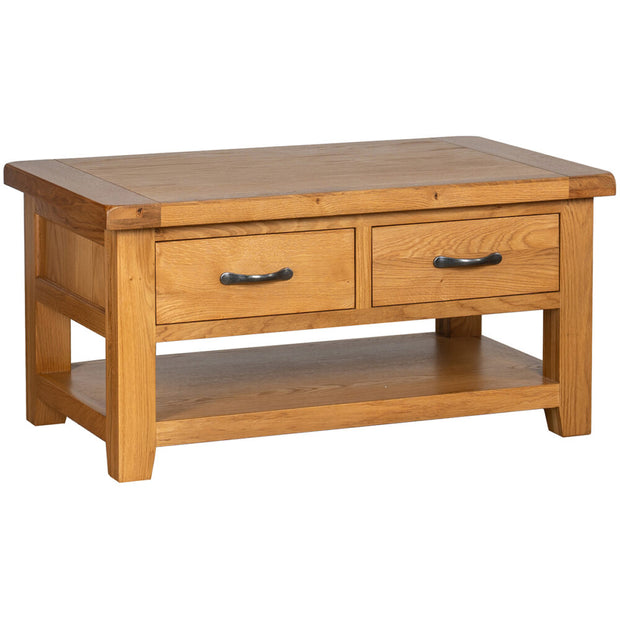 Somerset Oak Coffee Table & 2 Drawers