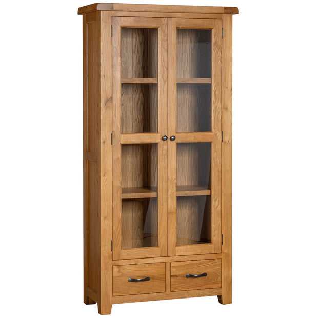 Somerset Oak Display Cabinet