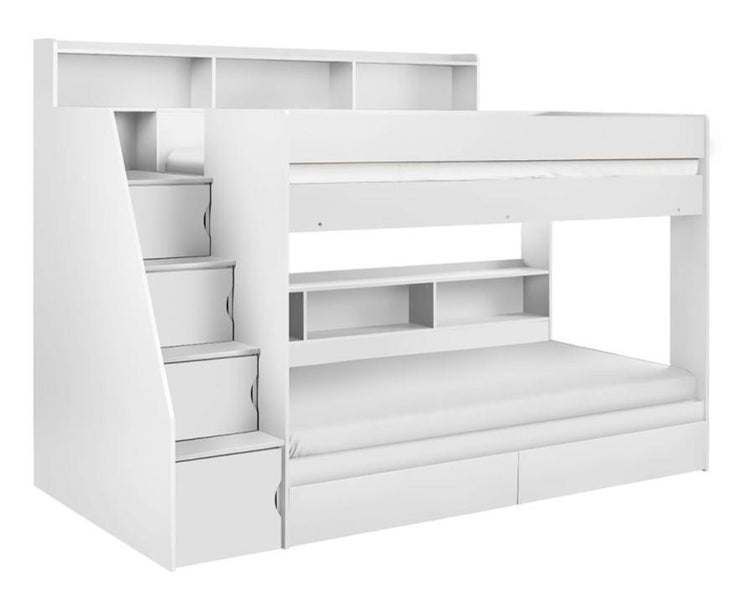 Camelot Staircase Bunk - All White