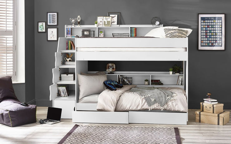 Camelot Staircase Bunk - All White