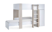 Horizon Bunk Bed - Pale Wood And White