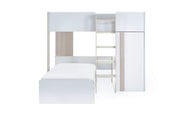 Horizon Bunk Bed - Pale Wood And White