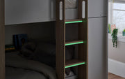 Horizon Bunk Bed - Pale Wood And White