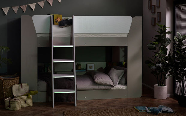 Parsec Bunk Bed - Taupe & White