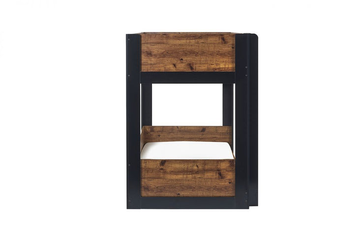 Solomon Bunk Bed - Rustic And Black